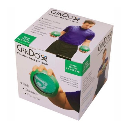 Fabrication Enterprises CanDo WaTE Hand-held Weighted Ball, Green, 2 kg/4.4 lb. 461576